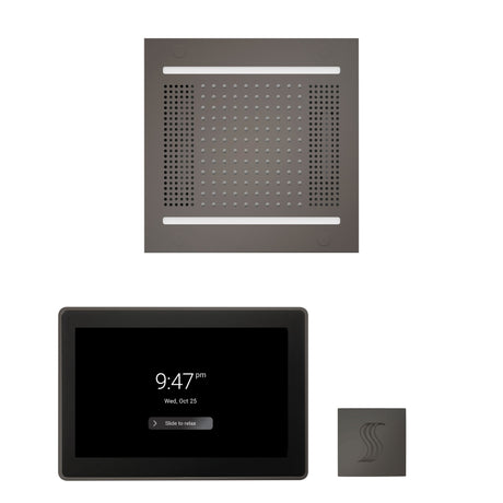 ThermaSol WH14STP15S Wellness Steam Package - HydroVive 14 Rainhead + ThermaTouch2 15" Control + SteamVection Square Steam Head