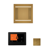 ThermaSol WH14STP7S Wellness Steam Package - HydroVive 14 Rainhead + ThermaTouch2 7" Black Trim Control + SteamVection Square Steam Head