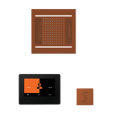 ThermaSol WH14STP7S Wellness Steam Package - HydroVive 14 Rainhead + ThermaTouch2 7" Black Trim Control + SteamVection Square Steam Head