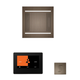 ThermaSol WH14STP7S Wellness Steam Package - HydroVive 14 Rainhead + ThermaTouch2 7" Black Trim Control + SteamVection Square Steam Head