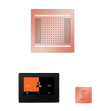 ThermaSol WH14STP7S Wellness Steam Package - HydroVive 14 Rainhead + ThermaTouch2 7" Black Trim Control + SteamVection Square Steam Head