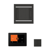 ThermaSol WH14STP7S Wellness Steam Package - HydroVive 14 Rainhead + ThermaTouch2 7" Black Trim Control + SteamVection Square Steam Head