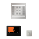 ThermaSol WH14STP7S Wellness Steam Package - HydroVive 14 Rainhead + ThermaTouch2 7" Black Trim Control + SteamVection Square Steam Head