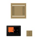 ThermaSol WH14STP7S Wellness Steam Package - HydroVive 14 Rainhead + ThermaTouch2 7" Black Trim Control + SteamVection Square Steam Head