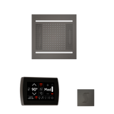 ThermaSol WH14STPSS Wellness Steam Package - HydroVive 14 Rainhead + SignaTouch Recessed Black Trim Control + SteamVection Square Steam Head