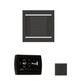 ThermaSol WH14STPSS Wellness Steam Package - HydroVive 14 Rainhead + SignaTouch Recessed Black Trim Control + SteamVection Square Steam Head