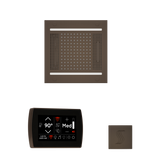 ThermaSol WH14STPSS Wellness Steam Package - HydroVive 14 Rainhead + SignaTouch Recessed Black Trim Control + SteamVection Square Steam Head