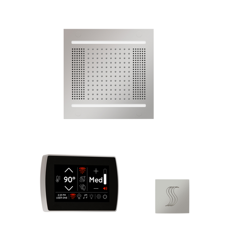 ThermaSol WH14STPSR Wellness Steam Package - HydroVive 14 Rainhead + SignaTouch Wall Mount Control + SteamVection Square Steam Head
