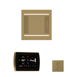 ThermaSol WH14STPSS Wellness Steam Package - HydroVive 14 Rainhead + SignaTouch Recessed Black Trim Control + SteamVection Square Steam Head