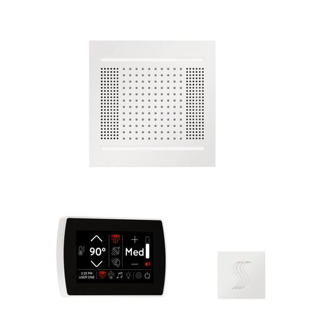 ThermaSol WH14STPSR Wellness Steam Package - HydroVive 14 Rainhead + SignaTouch Wall Mount Control + SteamVection Square Steam Head