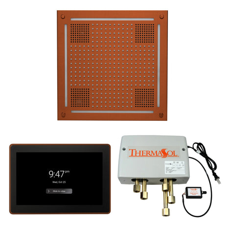 ThermaSol WHSP15S Wellness Shower Package - HydroVive 18 Rainhead + ThermaTouch2 15" Control + Digital Shower Valve
