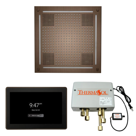 ThermaSol WHSP15S Wellness Shower Package - HydroVive 18 Rainhead + ThermaTouch2 15" Control + Digital Shower Valve