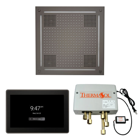 ThermaSol WHSP15S Wellness Shower Package - HydroVive 18 Rainhead + ThermaTouch2 15" Control + Digital Shower Valve