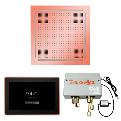 ThermaSol WHSP15S Wellness Shower Package - HydroVive 18 Rainhead + ThermaTouch2 15" Control + Digital Shower Valve