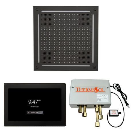 ThermaSol WHSP15S Wellness Shower Package - HydroVive 18 Rainhead + ThermaTouch2 15" Control + Digital Shower Valve
