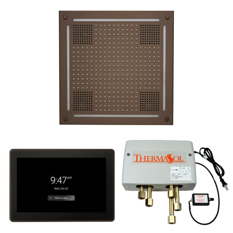 ThermaSol WHSP15S Wellness Shower Package - HydroVive 18 Rainhead + ThermaTouch2 15" Control + Digital Shower Valve