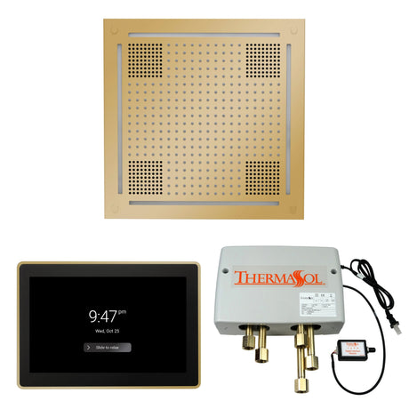 ThermaSol WHSP15S Wellness Shower Package - HydroVive 18 Rainhead + ThermaTouch2 15" Control + Digital Shower Valve