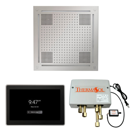 ThermaSol WHSP15S Wellness Shower Package - HydroVive 18 Rainhead + ThermaTouch2 15" Control + Digital Shower Valve