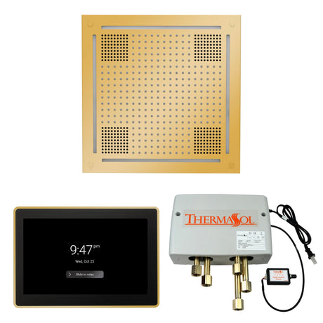 ThermaSol WHSP15S Wellness Shower Package - HydroVive 18 Rainhead + ThermaTouch2 15" Control + Digital Shower Valve