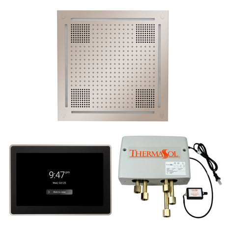 ThermaSol WHSP15S Wellness Shower Package - HydroVive 18 Rainhead + ThermaTouch2 15" Control + Digital Shower Valve