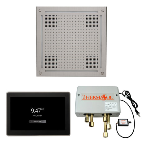 ThermaSol WHSP15S Wellness Shower Package - HydroVive 18 Rainhead + ThermaTouch2 15" Control + Digital Shower Valve