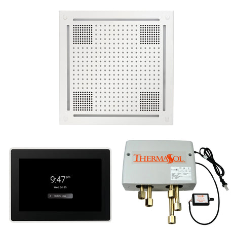ThermaSol WHSP15S Wellness Shower Package - HydroVive 18 Rainhead + ThermaTouch2 15" Control + Digital Shower Valve