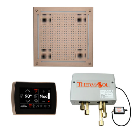 ThermaSol WHSPSR Wellness Shower Package - HydroVive 18 Rainhead + SignaTouch Wall Mount Control + Digital Shower Valve