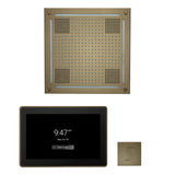 ThermaSol WHSTP15S Wellness Steam Package - HydroVive 18 Rainhead + ThermaTouch2 15" Control + SteamVection Square Steam Head
