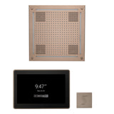 ThermaSol WHSTP15S Wellness Steam Package - HydroVive 18 Rainhead + ThermaTouch2 15" Control + SteamVection Square Steam Head