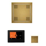 ThermaSol WHSTP7S Wellness Steam Package - HydroVive 18 Rainhead + ThermaTouch2 7" Black Trim Control + SteamVection Square Steam Head