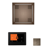 ThermaSol WHSTP7S Wellness Steam Package - HydroVive 18 Rainhead + ThermaTouch2 7" Black Trim Control + SteamVection Square Steam Head