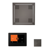 ThermaSol WHSTP7S Wellness Steam Package - HydroVive 18 Rainhead + ThermaTouch2 7" Black Trim Control + SteamVection Square Steam Head