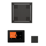 ThermaSol WHSTP7S Wellness Steam Package - HydroVive 18 Rainhead + ThermaTouch2 7" Black Trim Control + SteamVection Square Steam Head
