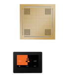 ThermaSol WHSTP7S Wellness Steam Package - HydroVive 18 Rainhead + ThermaTouch2 7" Black Trim Control + SteamVection Square Steam Head