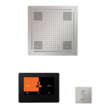 ThermaSol WHSTP7S Wellness Steam Package - HydroVive 18 Rainhead + ThermaTouch2 7" Black Trim Control + SteamVection Square Steam Head