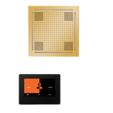 ThermaSol WHSTP7S Wellness Steam Package - HydroVive 18 Rainhead + ThermaTouch2 7" Black Trim Control + SteamVection Square Steam Head