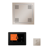 ThermaSol WHSTP7S Wellness Steam Package - HydroVive 18 Rainhead + ThermaTouch2 7" Black Trim Control + SteamVection Square Steam Head