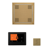 ThermaSol WHSTP7S Wellness Steam Package - HydroVive 18 Rainhead + ThermaTouch2 7" Black Trim Control + SteamVection Square Steam Head