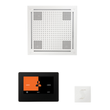 ThermaSol WHSTP7S Wellness Steam Package - HydroVive 18 Rainhead + ThermaTouch2 7" Black Trim Control + SteamVection Square Steam Head