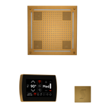 ThermaSol WHSTPSR Wellness Steam Package - HydroVive 18 Rainhead + SignaTouch Wall Mount Control + SteamVection Square Steam Head