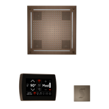 ThermaSol WHSTPSS Wellness Steam Package - HydroVive 18 Rainhead + SignaTouch Recessed Black Trim Control + SteamVection Square Steam Head