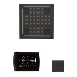 ThermaSol WHSTPSR Wellness Steam Package - HydroVive 18 Rainhead + SignaTouch Wall Mount Control + SteamVection Square Steam Head