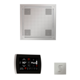 ThermaSol WHSTPSS Wellness Steam Package - HydroVive 18 Rainhead + SignaTouch Recessed Black Trim Control + SteamVection Square Steam Head