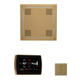 ThermaSol WHSTPSR Wellness Steam Package - HydroVive 18 Rainhead + SignaTouch Wall Mount Control + SteamVection Square Steam Head