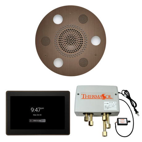 ThermaSol WSP15R Wellness Shower Package - Serenity Advanced Round Rainhead + ThermaTouch2 15" Control + Digital Shower Valve