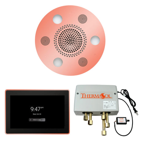 ThermaSol WSP15R Wellness Shower Package - Serenity Advanced Round Rainhead + ThermaTouch2 15" Control + Digital Shower Valve