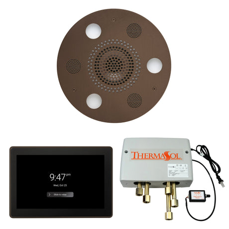 ThermaSol WSP15R Wellness Shower Package - Serenity Advanced Round Rainhead + ThermaTouch2 15" Control + Digital Shower Valve