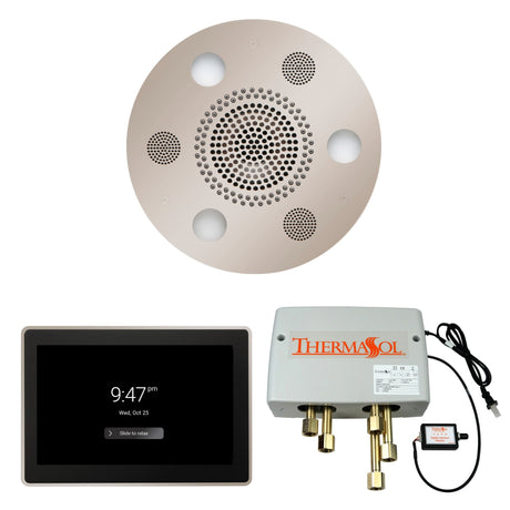 ThermaSol WSP15R Wellness Shower Package - Serenity Advanced Round Rainhead + ThermaTouch2 15" Control + Digital Shower Valve
