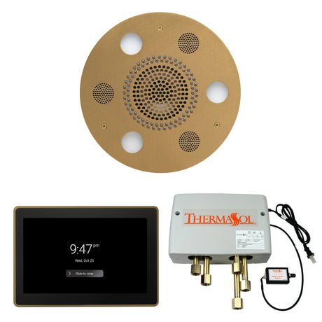 ThermaSol WSP15R Wellness Shower Package - Serenity Advanced Round Rainhead + ThermaTouch2 15" Control + Digital Shower Valve
