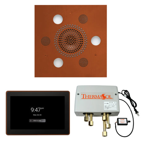 ThermaSol WSP15S Wellness Shower Package - Serenity Advanced Square Rainhead + ThermaTouch2 15" Control + Digital Shower Valve